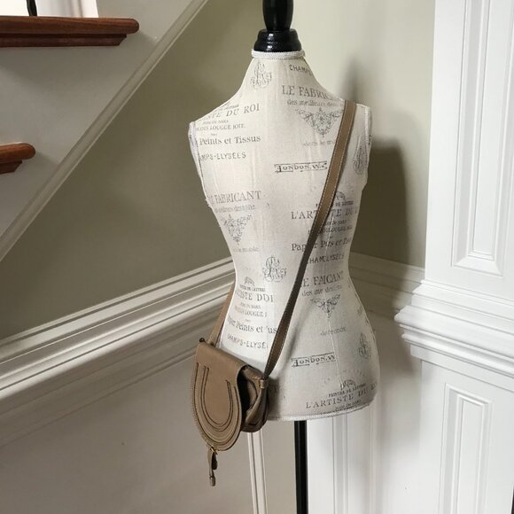 Chloe Marcie Small Crossbody Shoulder Saddle Bag Purse Womens Brown Leather - Picture 11 of 15